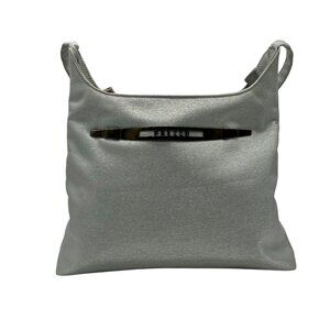 Prezzo Silver Fabric Shoulder Bag